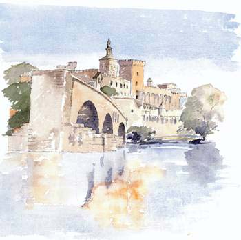 A large picture of Avignon